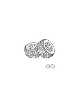 MJX Wheels and tire 14210 (2PCS)