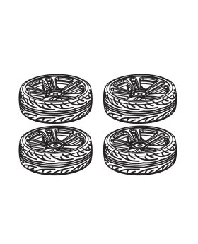 Wheels and tires 4pcs