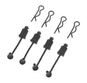 Body Clip Retainer 1/8 Scale Black (4st)