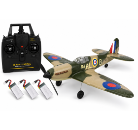 Volantex RC Spitfire - m.Gyro, 4-Kanaler, 400mm, RTF